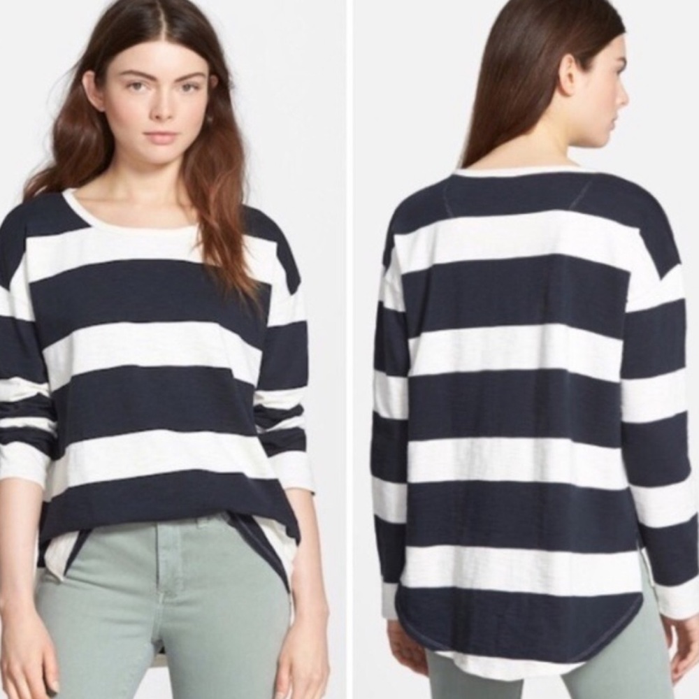 Madewell rugby stripe long sleeve tee